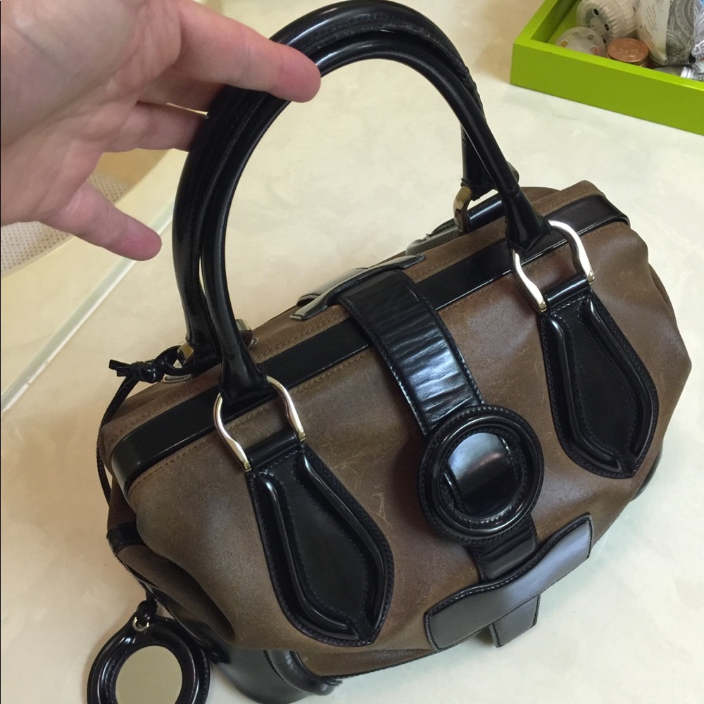 Balenciaga tan/black tote